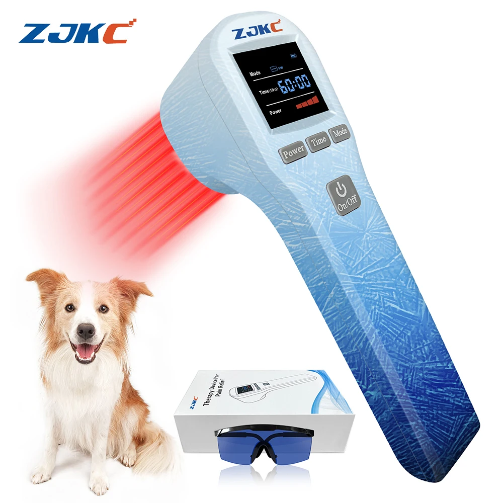 ZJKC MLS Laser Therapy Device Pet Dogs Cats Horse Otitis Joint Pain Treatment Inflammation Hip Dysplasia Arthritis Physiotherapy