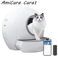 AmiCura Automatic Smart Cat Litter Box Self Cleaning Cat Toilet WIFI Version APP Control Intelligent Monitoring Pet Toilet Tray