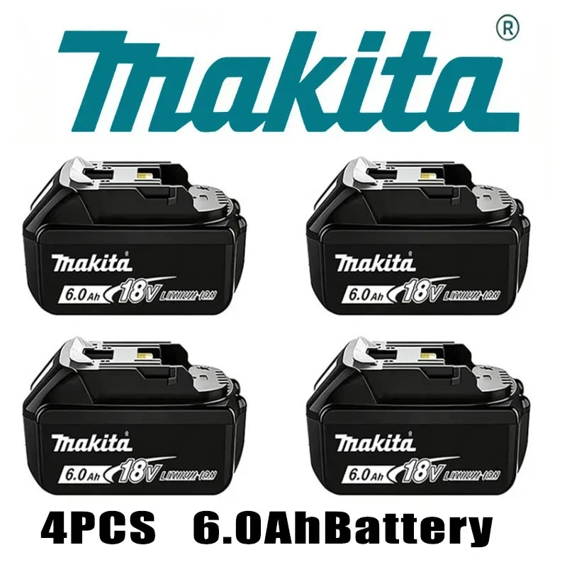 Authentischer Makita 18V Lithium-Akku 6,0Ah Große Kapazität Original-Stromversorgung Passend für Alle Makita Akku-Werkzeuge Langlebig