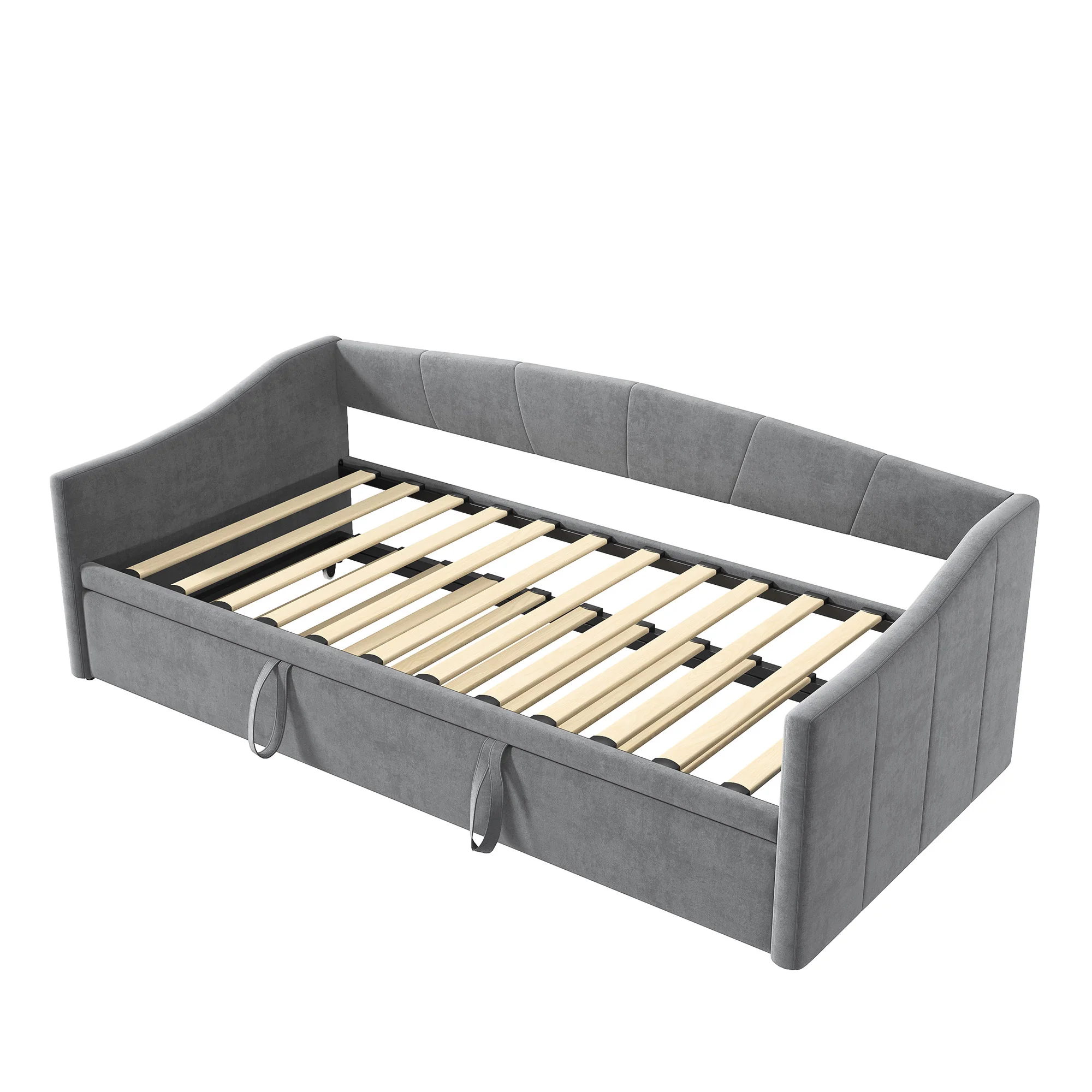Anajqaqia 90×200 cm Doppelbett & Sofa in Einem, Ausziehbares Schlafsofa, Samt-Polsterung, Ideal für Kleine Wohnungen & Kompakte Räume