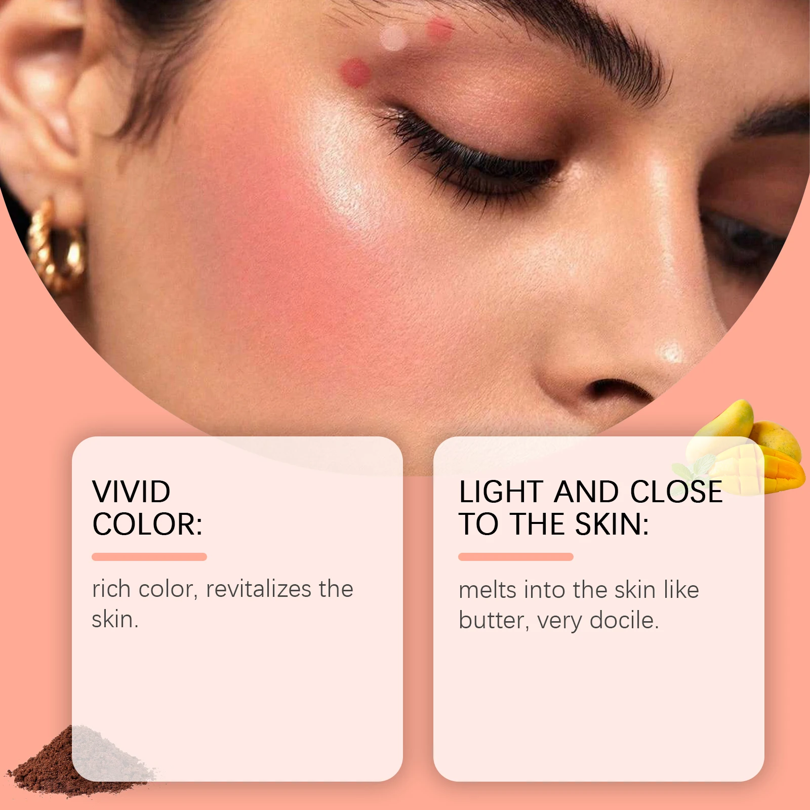 EELHOPE Gezichtsmake-up Blush Herstelt de glans Diep hydraterend Verbeter de elasticiteit van de huid Waterdichte matte gezichtsblushcrème