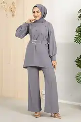 Ensemble 2 pièces pour femmes, hijab binaire, kaftan marocain, dubaï, turquie, abaya, vêtements islamiques, robe arabe saoudienne, robe musulmane ensembles musulmans ensemble femme musulmane  abayas femme ramadan