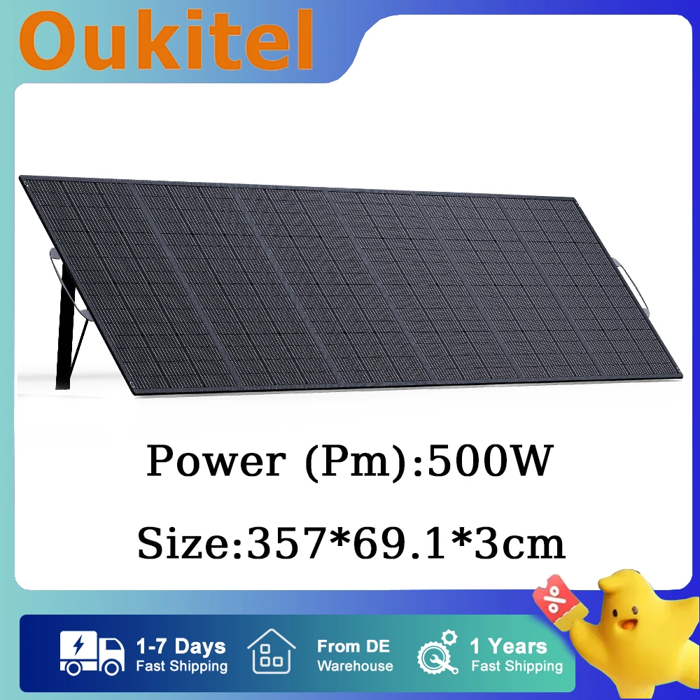 Panneau solaire pliable 500W 24V, étanche IP67, léger, portable, en silicium monocristallin, pour le camping en plein air, banque d'alimentation