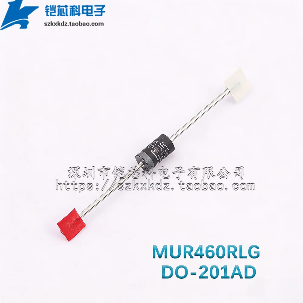 10Pcs Original New MUR460RLG MUR460 DIP DO-201AD Diode Power Rectifier, Ultra-Fast Recovery, Switch-mode, 4 A, 200 V
