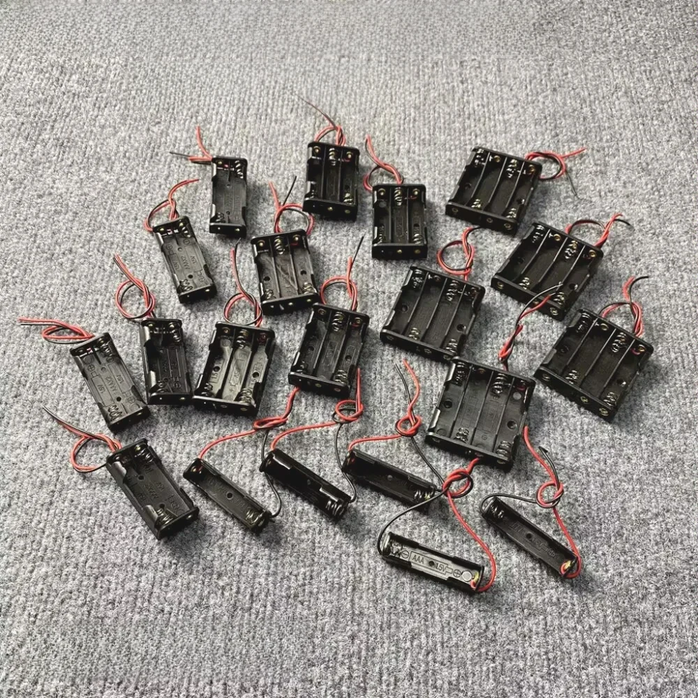 Boîtier de piles AAA à 1/2/3/4 emplacements, 5 pièces, support de piles AAA avec fils avec 1 2 3 4 emplacements AAA drop