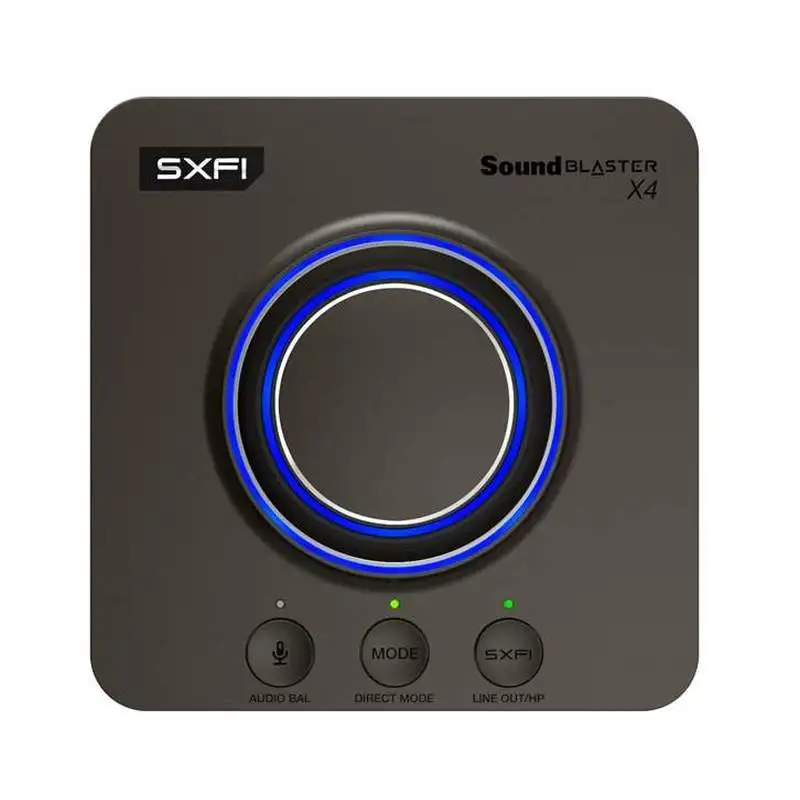 Creative Sound Blaster X4 Hi-Res 24bit/192kHz External USB DAC and Amp Sound Card, Super X-Fi, 7.1 Discrete Surround,