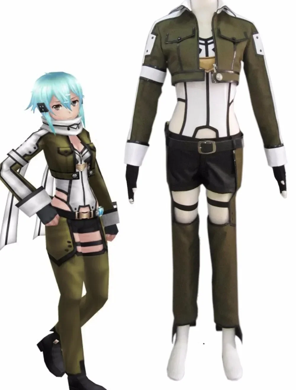 Schwert Kunst online 2 Sinon Cosplay Kostüm nach Maß jeder Größe für Unisex