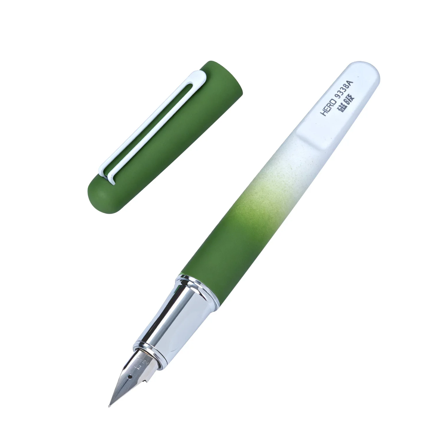Hero 0,38 mm extra feiner Füllfederhalter mit Flugzeugfeder, Farbverlauf, magnetischer Kappe, Kalligraphie-Stift für Studenten, Anfänger, Geschenkbox – Detail 9