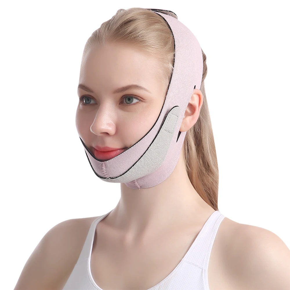 Lifting twarzy za pomocą Sleep Face V Shaper bandaż wyszczuplający twarz relaksacyjny kształt Lift zmniejsz podwójny podbródek masaż taśmą wyszczuplającą twarz