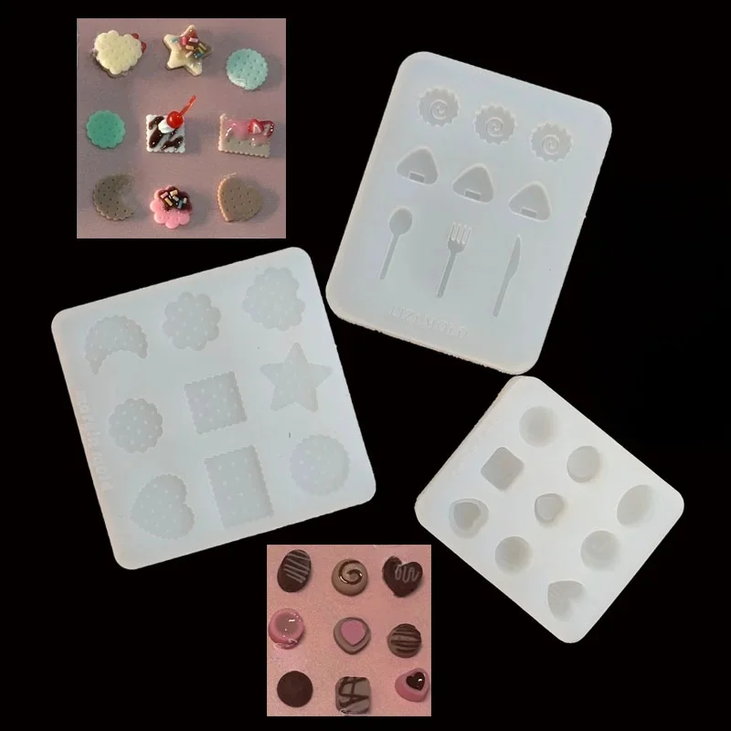 DIY Biscuit Chocolate Akcesoria w kształcie silikonowej formy z żywicy epoksydowej Formy z żywicy Formy jubilerskie — zdjęcie 2