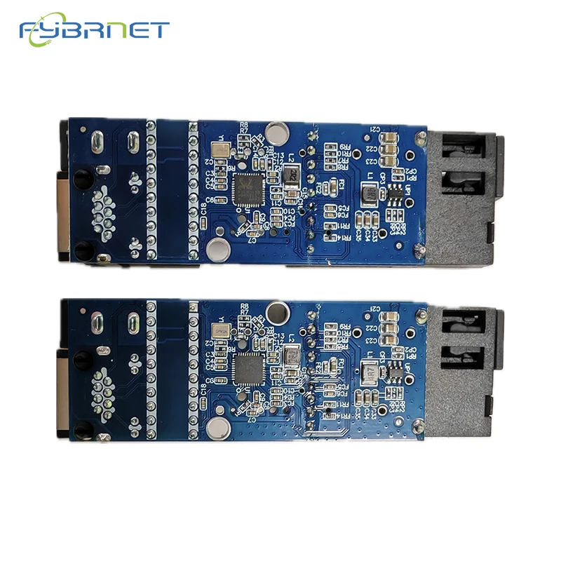 Imagem -05 - Mini sc Gigabit Fibra Media Converter Pcba Board Single Mode Simplex Interruptor de Fibra F1e 100 ou 1000m Pares