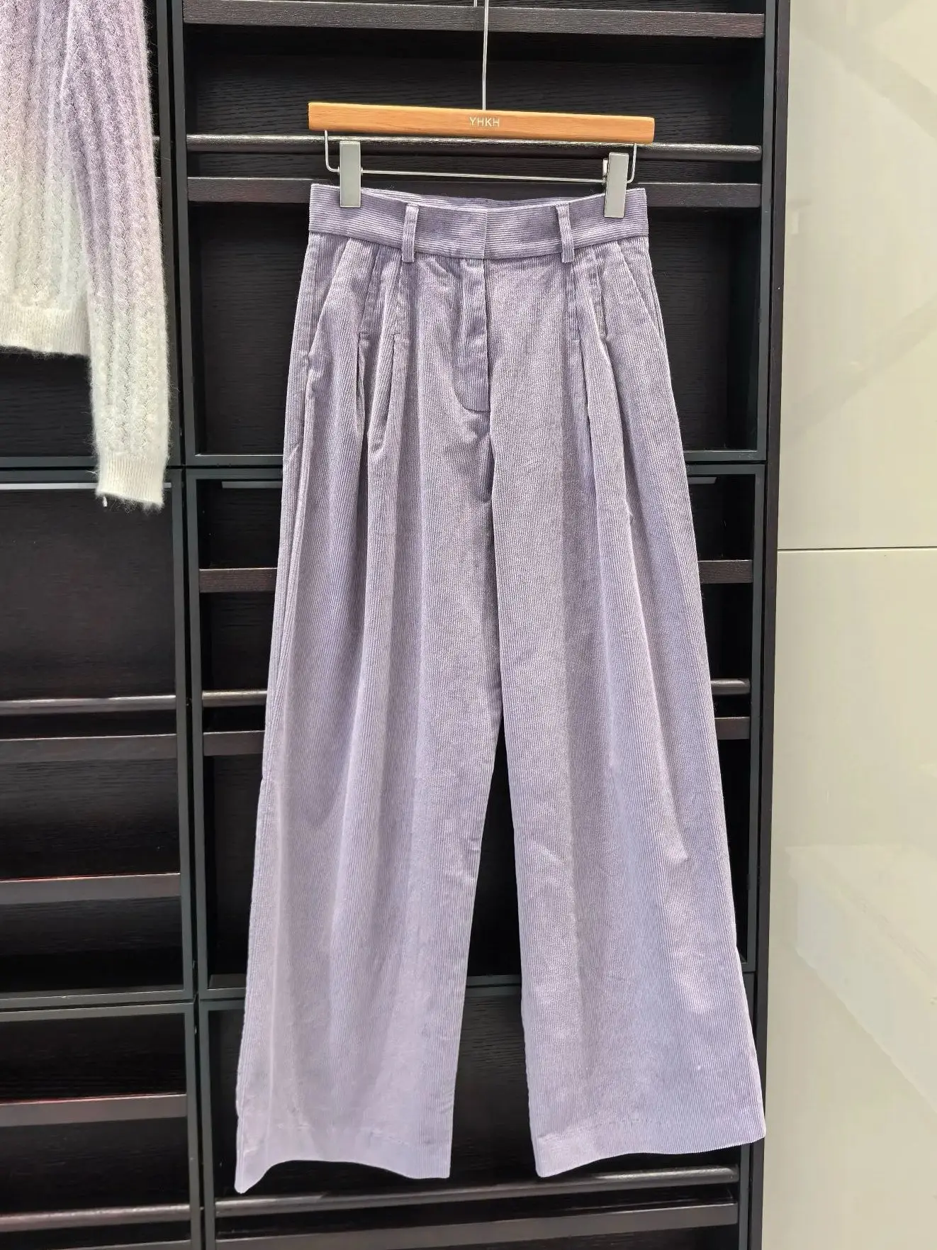 

Autumn-winter women's vintage cotton velvet wide leg pants