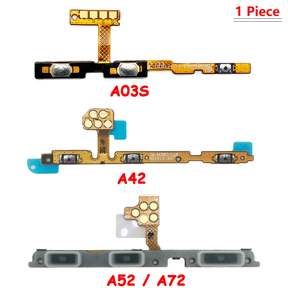 

20Pcs，Power button + Volume Side Button Key Flex Cable For Samsung A42 A52 A72 A02S A10S A20S A30S A40S A50S A70S A21S