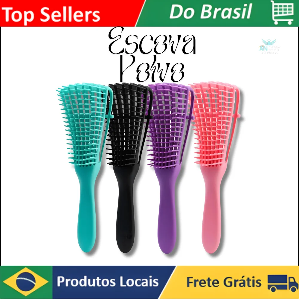 Detangler Octopus Brush for Curled Hair-Assorted-Unscrambled with Ease and Highlight the Beauty of Your Curls