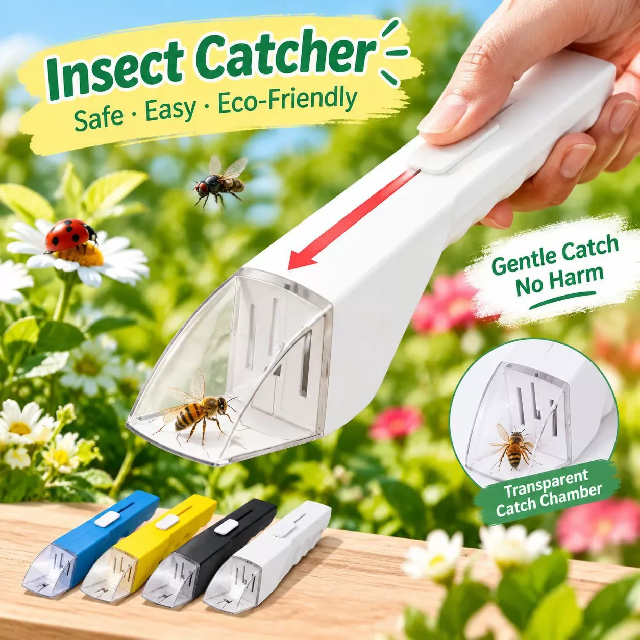 Handheld Insect Catcher for Efficient Spider, Bee, and Insect Trapping at Home