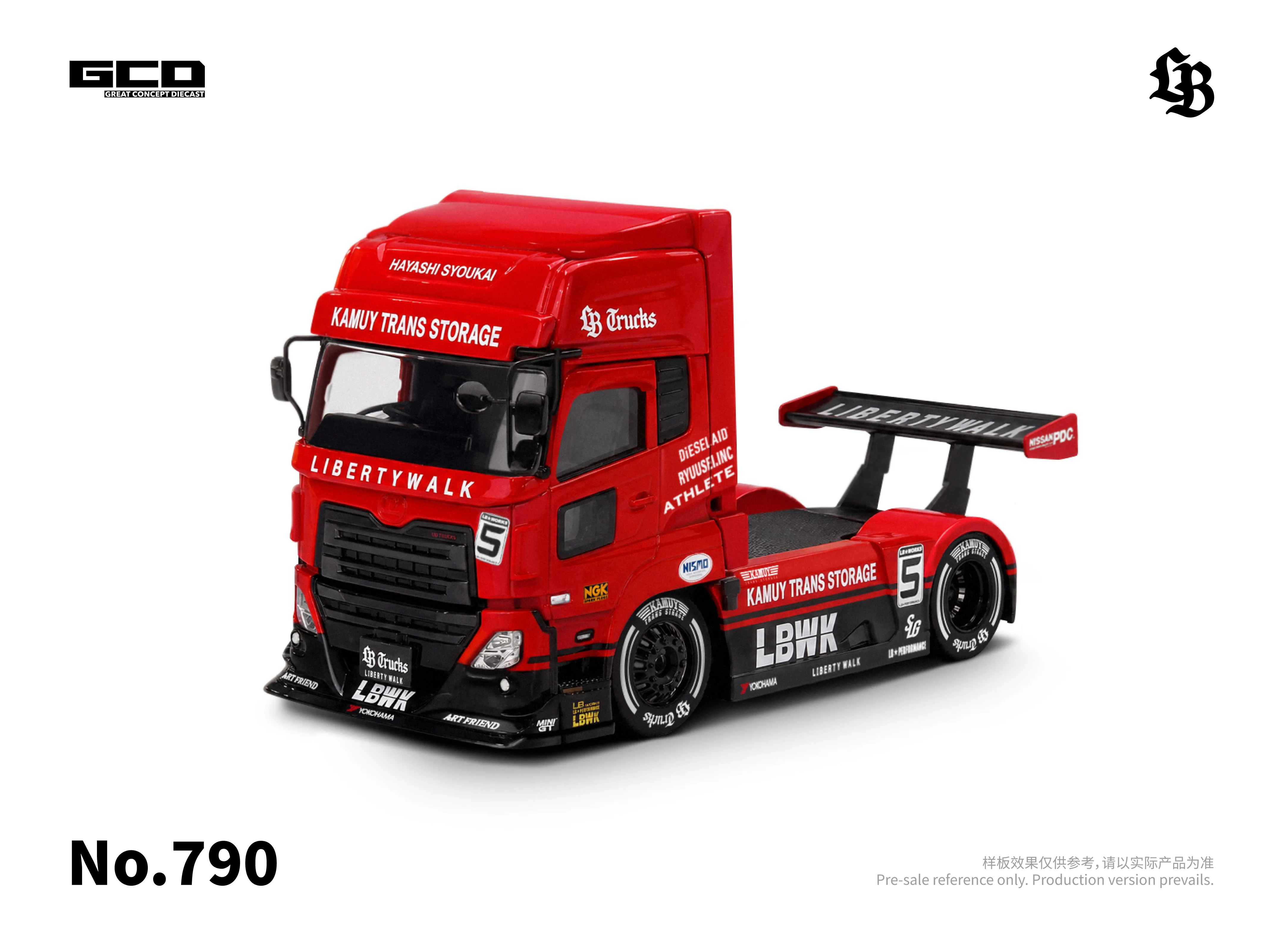 

GCD 1:64 Mitsubishi Fuso Truck – Super Silhouette (Red & Black)