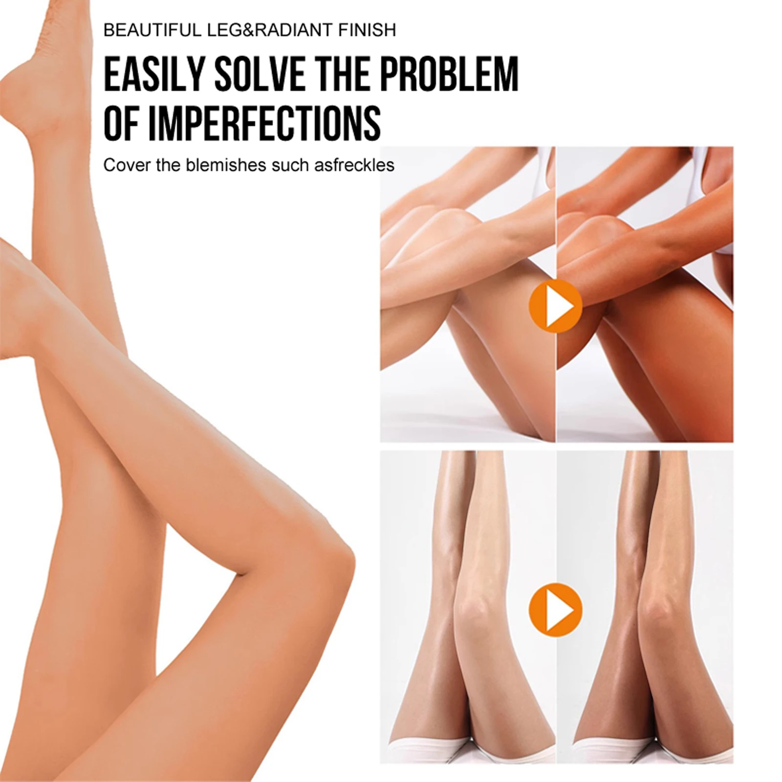 OCHEAL 100ml Beauty Leg Cream Makeup Body Coverage Long-lasting Waterproof Concealer Skin Tone Wheat Tan Brown Liquid Foundation