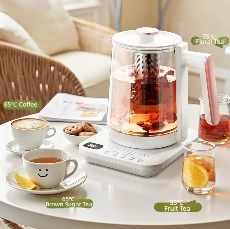 Babysmooth Hervidor inteligente de 1,5 L: control de temperatura, multifunción, jarra de vidrio, ebullición rápida y mantenimiento caliente