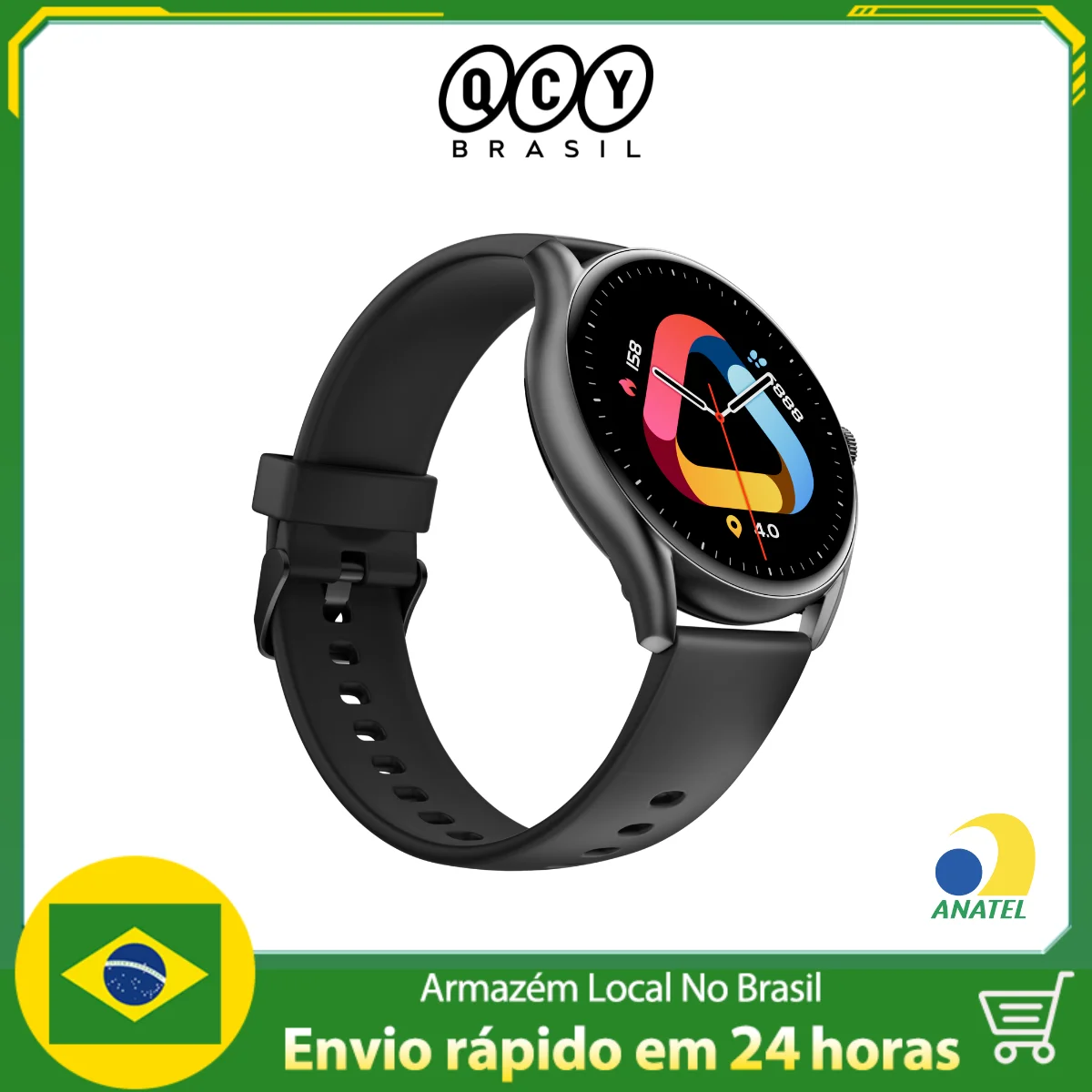 Relógio Smartwatch Qcy Gt S8 Tela Amoled Bluetooth Ipx8 Bluetooth...