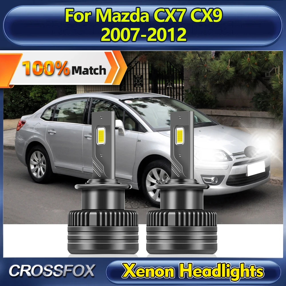 25000LM 120W D2S LED Canbus Car Headlight 12V HID Xenon Lamps Plug and Play For Mazda CX7 CX9 2007 2008 2009 2010 2011 2012