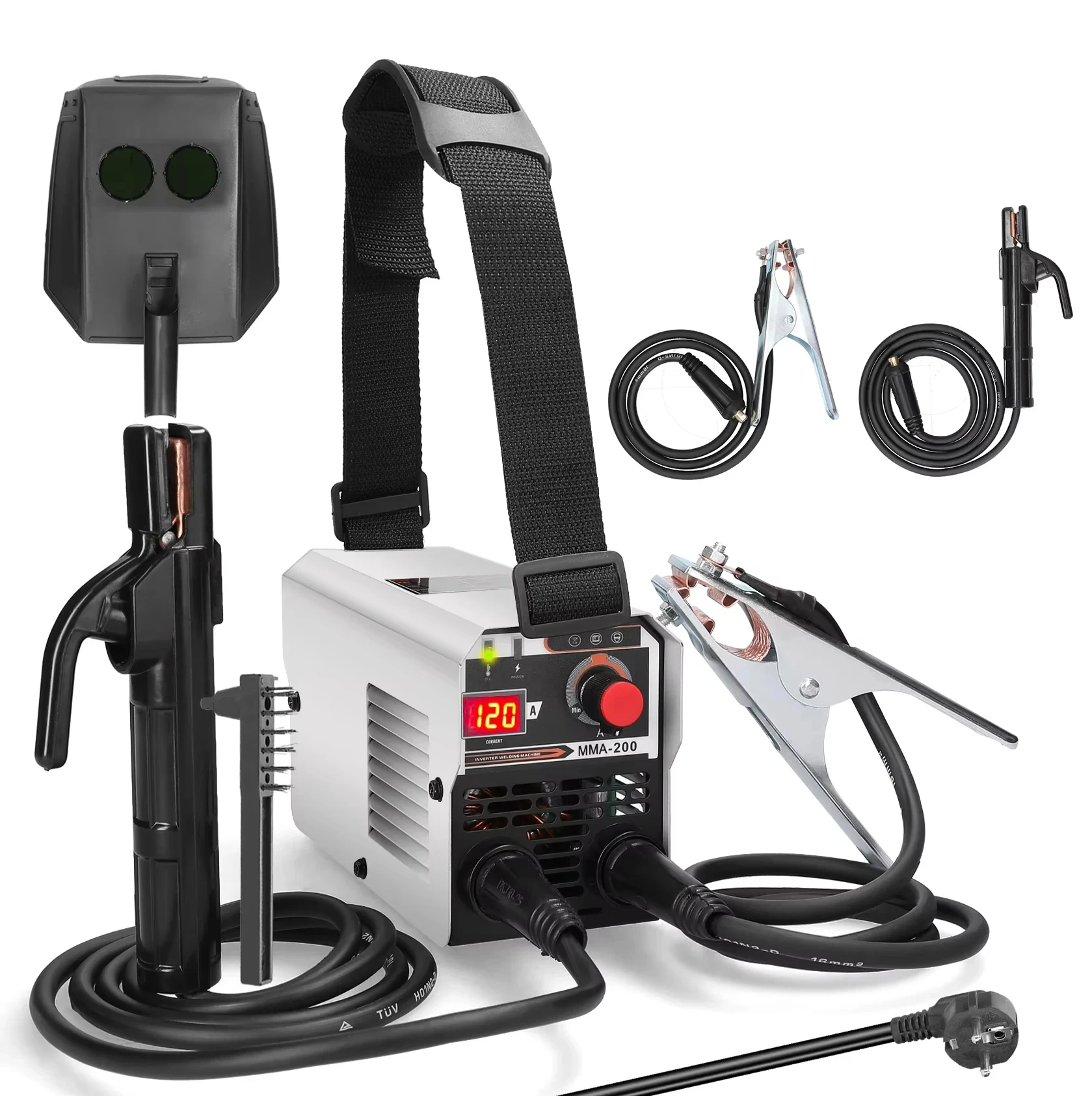 2-in-1 MIG MMA-lasmachine IGBT DC-omkeerlasapparaat Automatische draadaanvoer Contactlassen Niet-gas afschermende booglasser