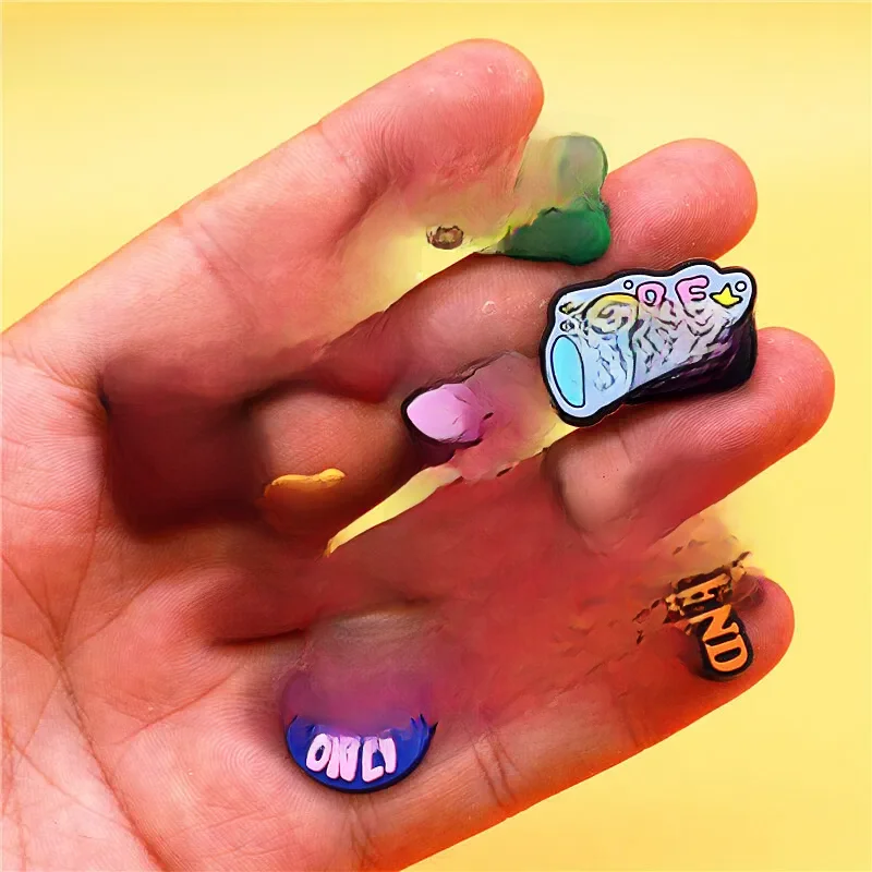 Breloques de chaussures en PVC, 1 pièce, divers vocabulaire, décorations Bekind, choisir des accessoires de chaussures joyeux, belles Clips de sabots, boucle ardillon