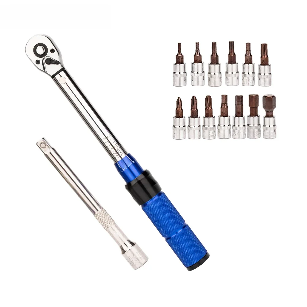 AliExpress ZTTO Universal Torque Wrench Set 1/4" 2-20Nm Double Scale Bike Torque Wrench Motor Bicycle Maintenance Repair Kit Spanner Key