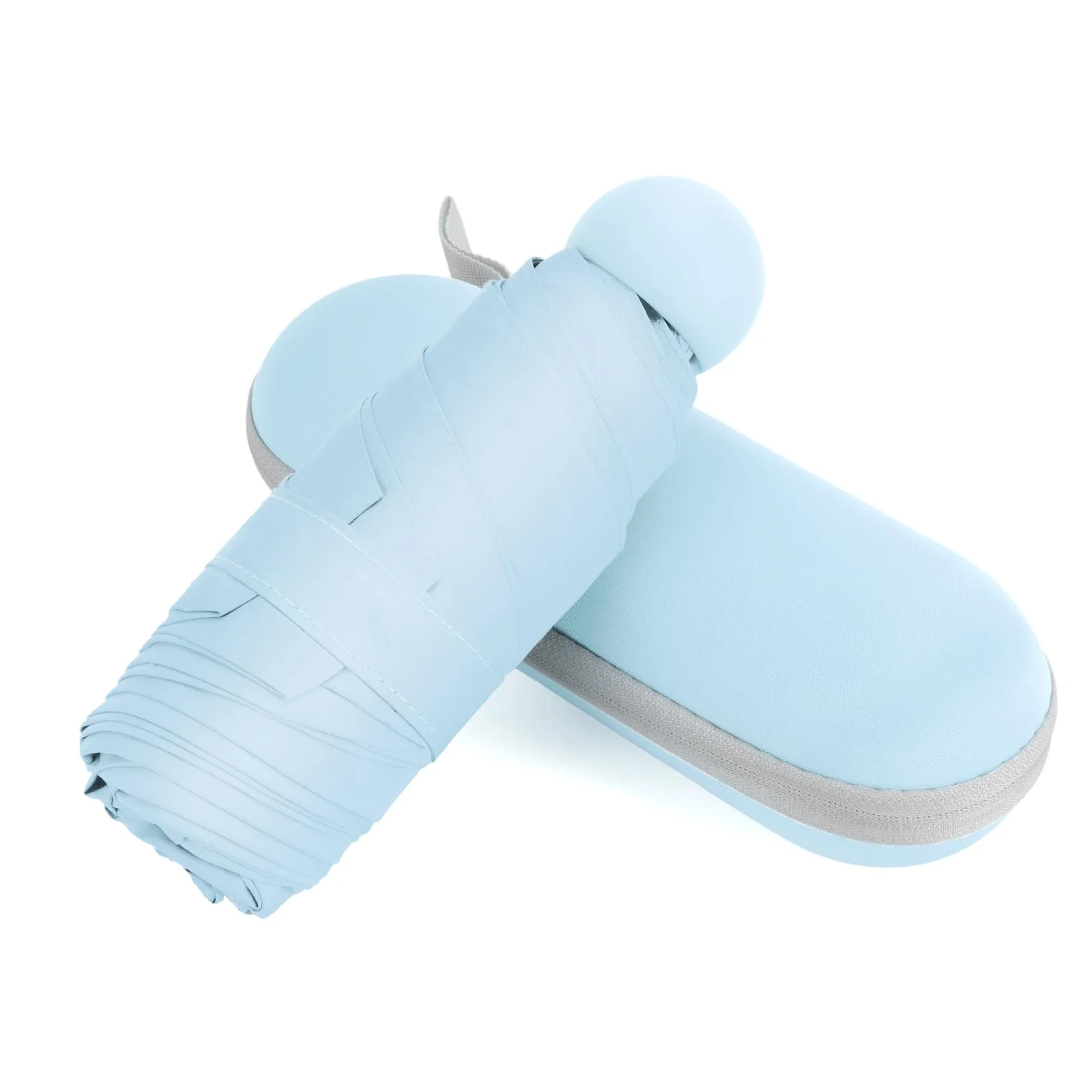 SummerWins Mini Travel Umbrella UPF 50+ UV Protection Windproof Compact Pocket Umbrella with Carrying Case for Purse