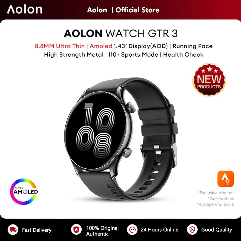 Aolon GTR3 Smart Watch 8.8mm Ultra-Thin 1.43