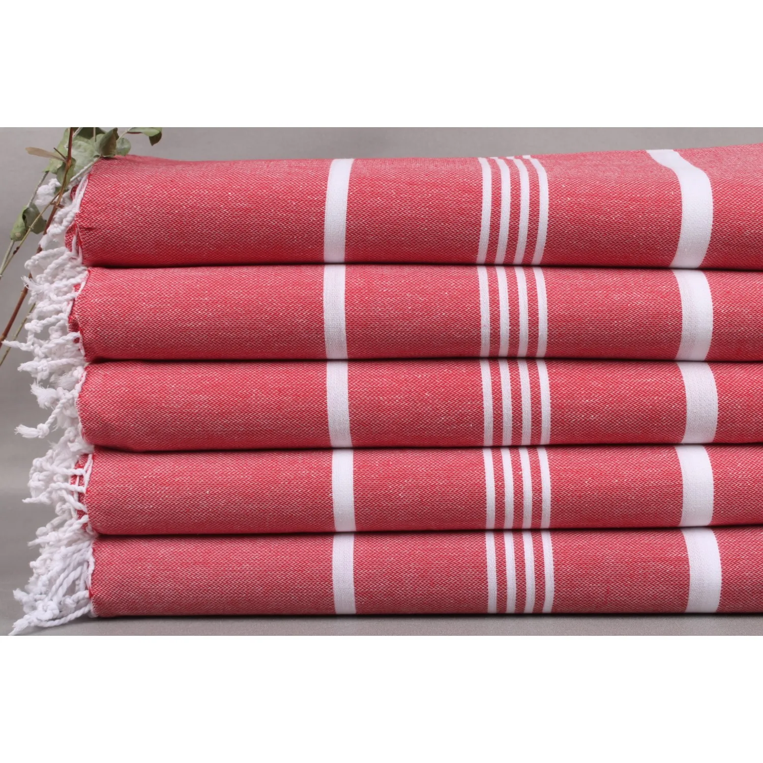 

Red Towel Organic Cotton 100 X180 Cm Summer Table Cloth Peshtamal Fringed Beach Bath Fast Suction Thin Washable Tasseled Woven