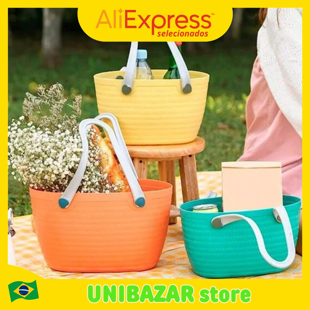 Lightweight Resistant Multipurpose Plastic Organizer Basket Bag Ideal for Clothes Organizing Toys and Home Accessories