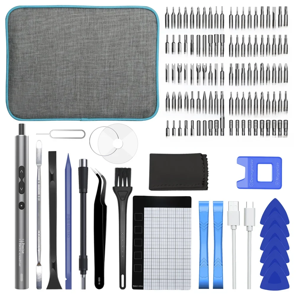 120 in 1 Electric Screwdriver Set Precision Power Tool Kit Rechargeable Wireless Cordless Magnetic Mini Small Bit for Xiaomi Pen