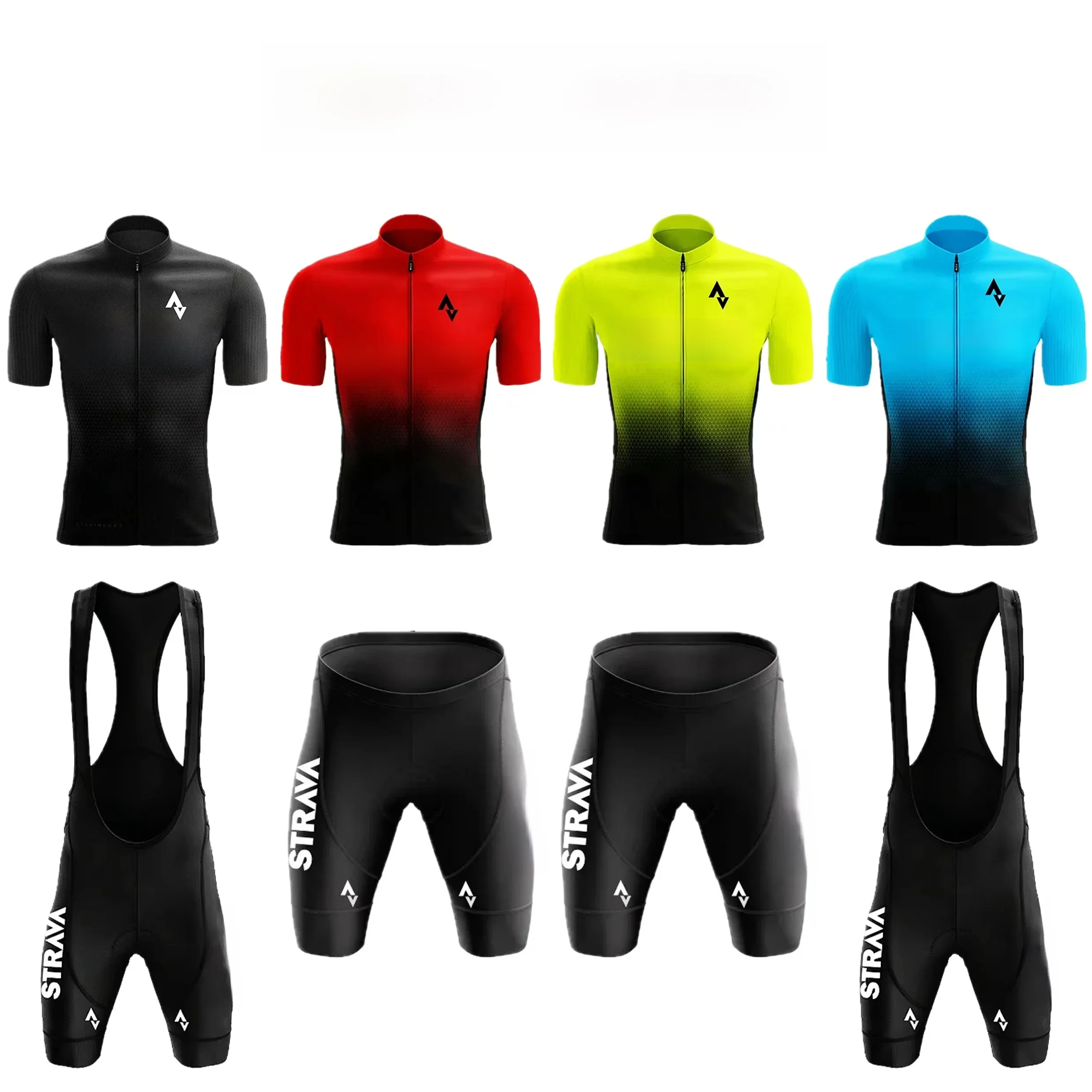 AliExpress 2024Strava Pro Bicycle Team Short Sleeve Maillot Ciclismo Men's Cycling Jersey Sets Summer Breathable Cycling Clothing Suit