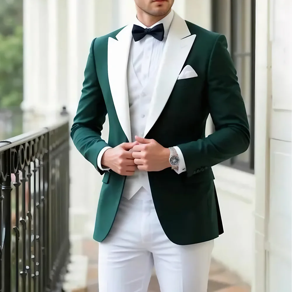 

Formal Men's Suit 3 Piece Suit Wedding Tuxedo Groom Custom Outfit Party Elegant Suit for Best Man XS-5XL