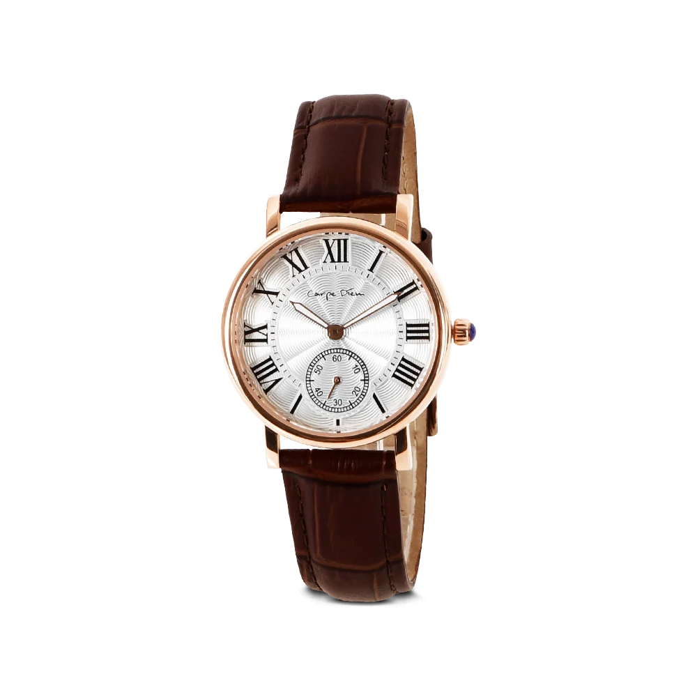 ساعة من الجلد للنساء من Lawrence Carpe Diem ، الموضة النسائية