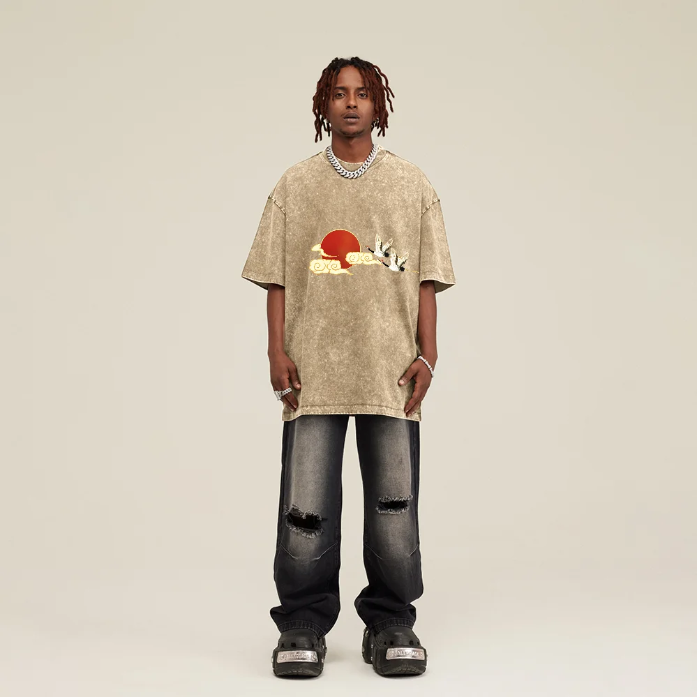 

Девять - Цветная футболка с принтом в стиле оленя, винтажная стираная пляжная футболка унисекс, ретро, забавная женская летняя футболка с коротким рукавом в готическом стиле