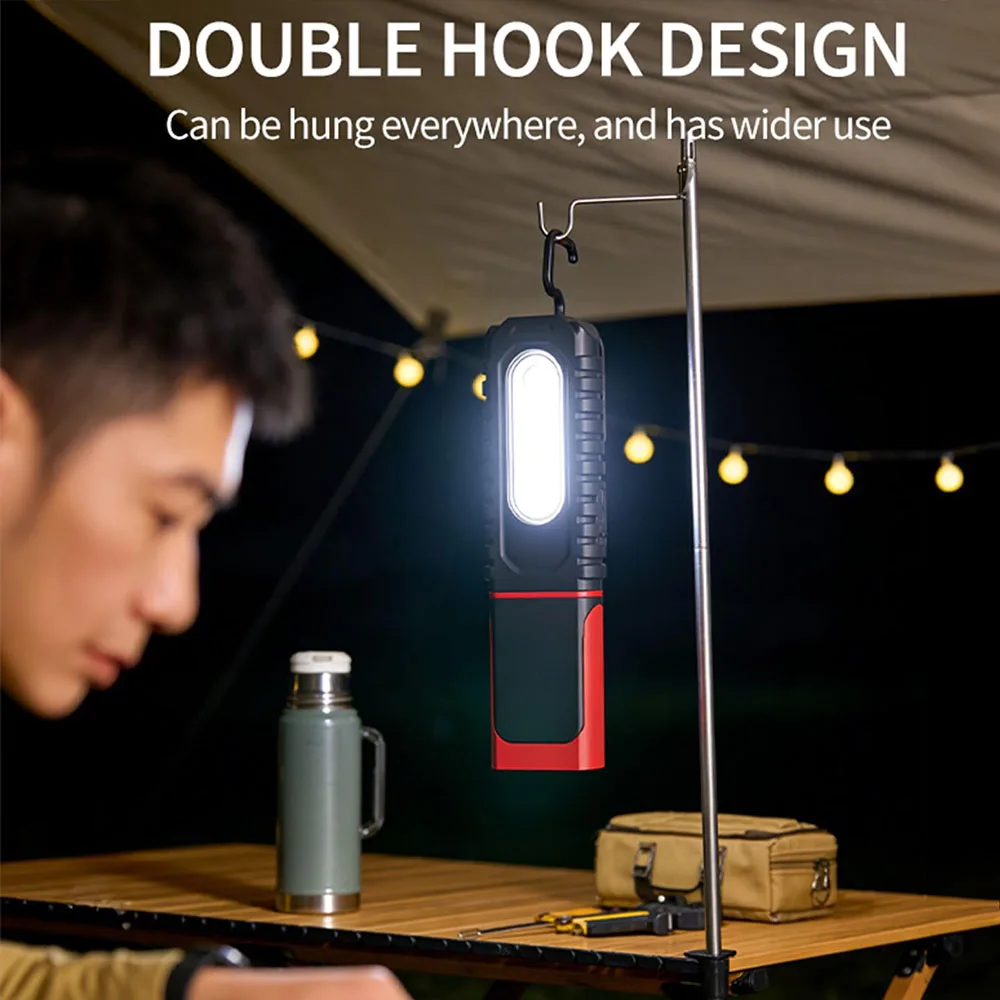 RGB Tactical Flashlight with Magnetic Base Motion Sensor Headlamp 180° Rotating LED Light Rechargeable Hands-Free Lamp Camping