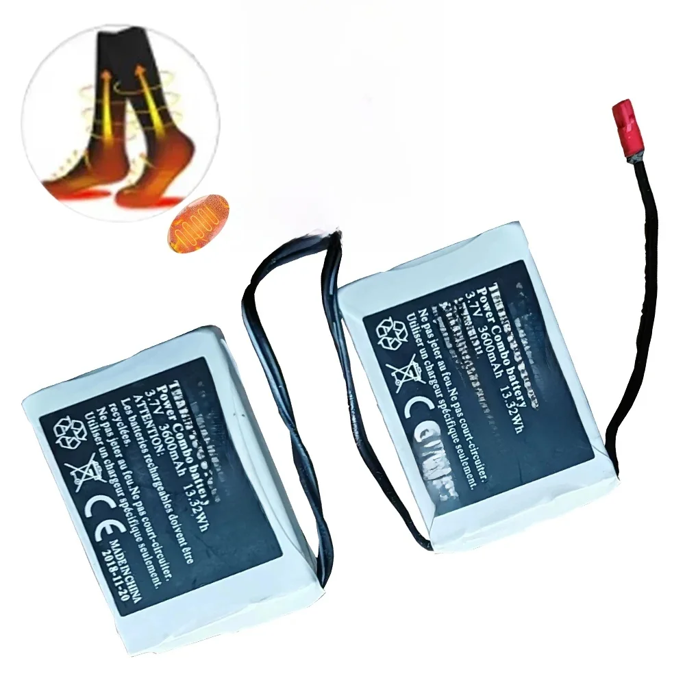 For Therm-ic Octo Pc 3.7V 3600mAh 13.32Wh Lithium ion Battery Power Combo Ski Shoe Boots Glove Heating Replacement Batteries