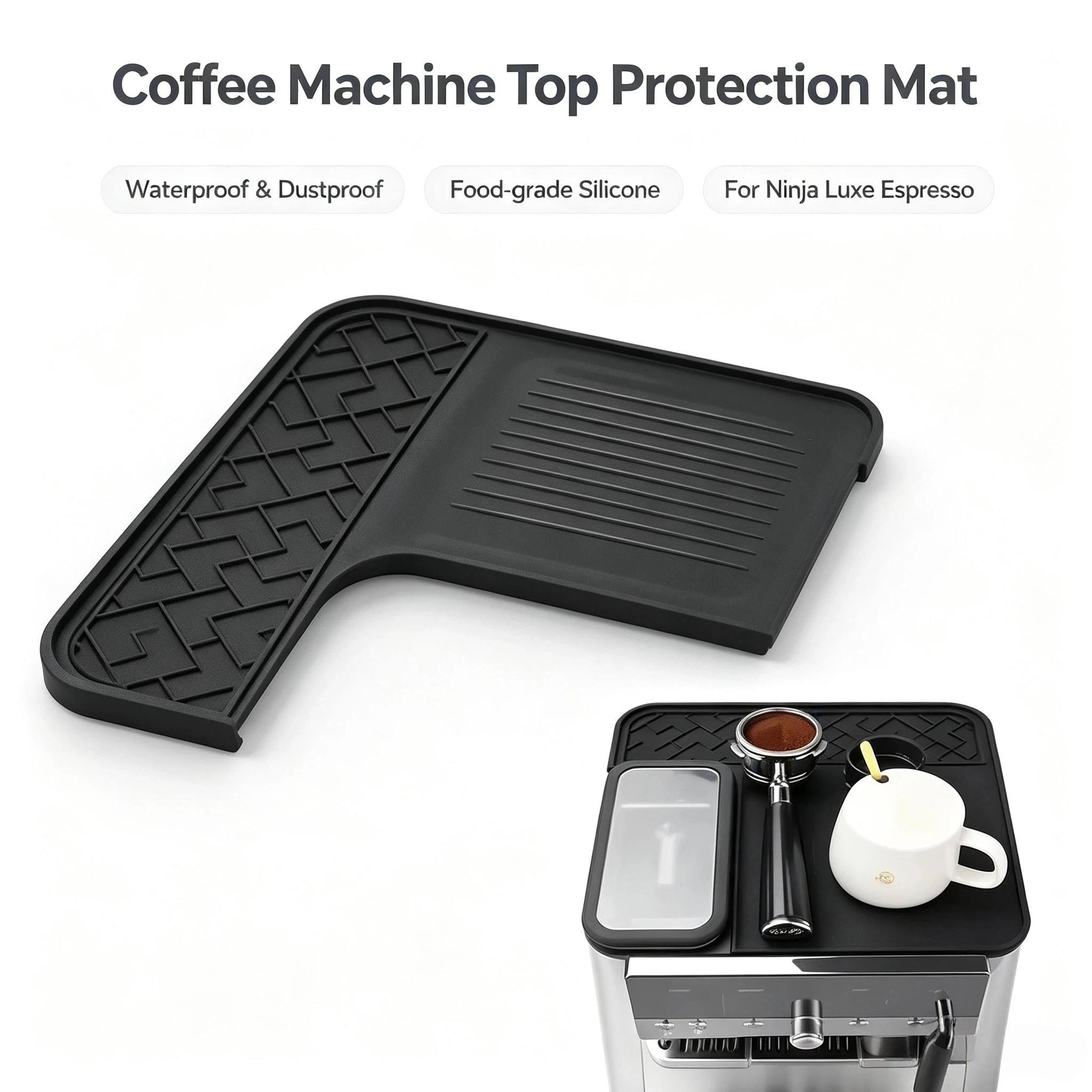 Coffee Machine Top Waterproof Protection Mat Food-grade Silicone Dust-free Pad Coffee Accessories For Ninja Luxe Espresso