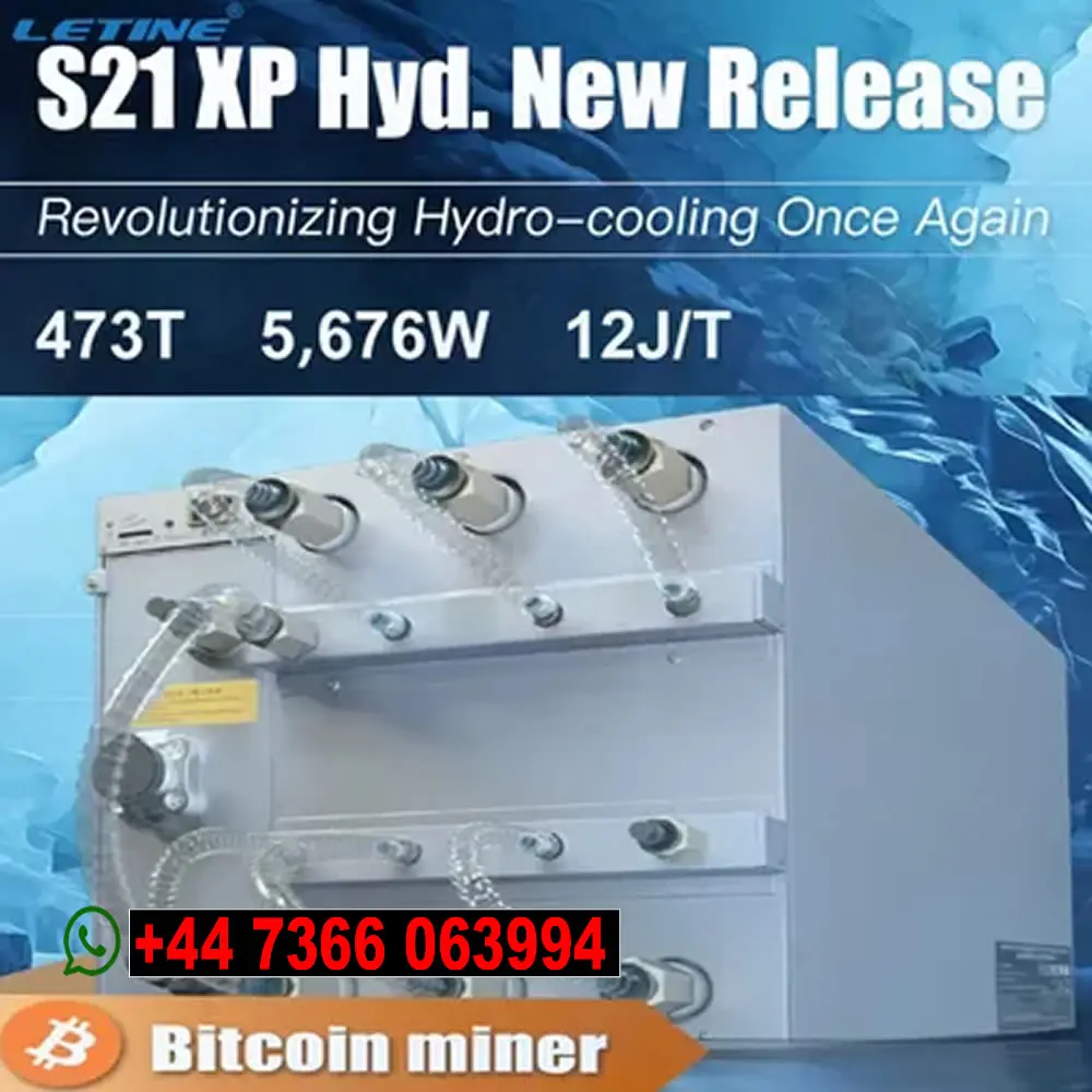QZ Bitmain Antminer S21XP Модель гидроохлаждения 473T Эффективность 12 J/TH S21 XP 270T Bitcoin Miner 300T Погружное охлаждение
