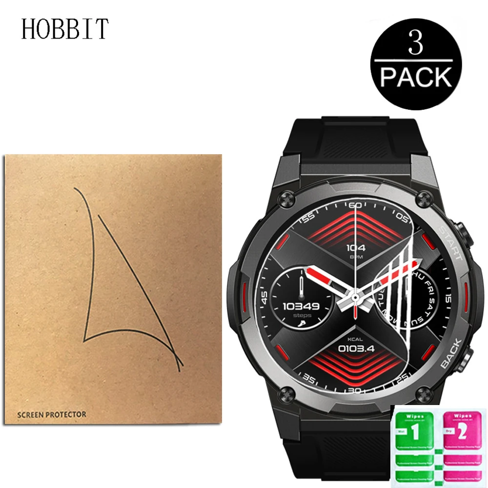 3 pezzi proteggi schermo antideflagrante per Zeblaze Vibe 7 Pro Btalk 2 Vibe 7Pro Vibe7 Btalk2 Smart Watch Movie PET Film non Glass