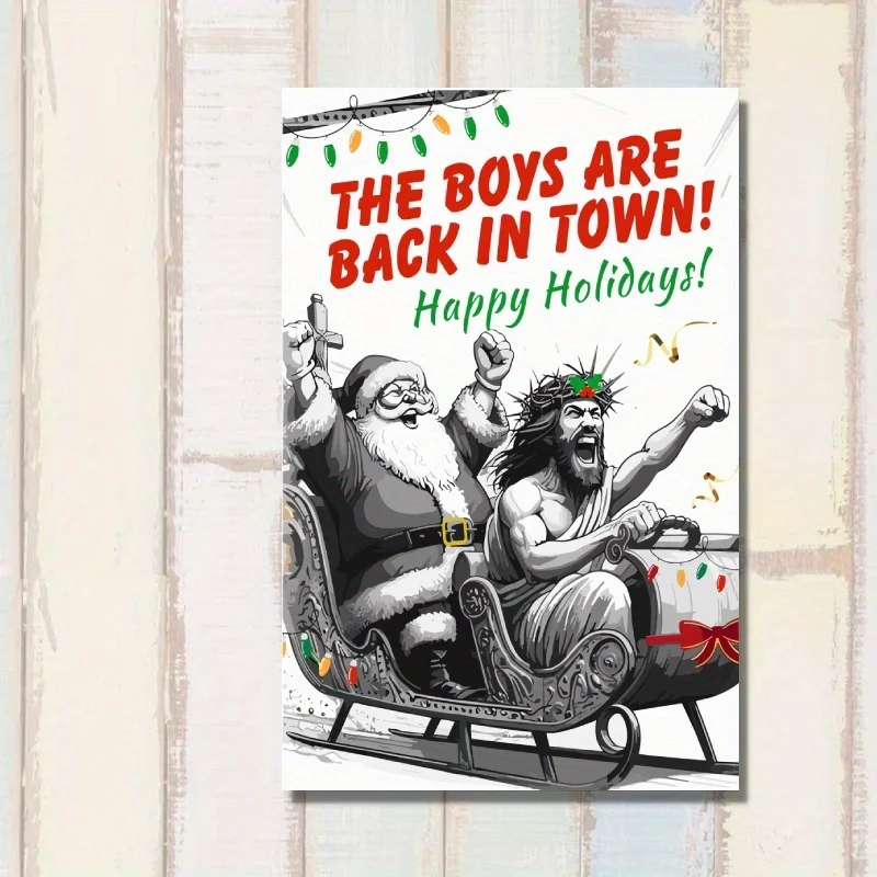 1pc, Christmas Card, Happy Holiday card, snowman card, Funny Christmas Card, the best gift for best friends and family.