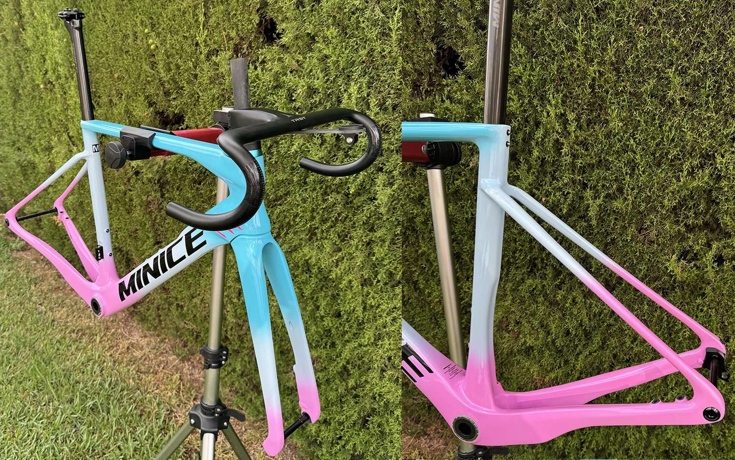 Minice Aerodynamic EPS Molded Carbon Frame Disc Brake Max 700*32C AERO Road Bicycle Frameset BSA Full Internal Cable Handlebar DI2 Mechanical