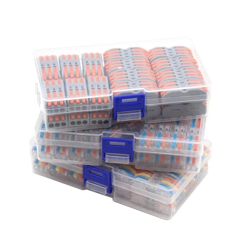 Złącze elektryczne Mini Wire w pudełku 222 LED Strip Lighting Szybkie złącza Uniwersalne kompaktowe listwy zaciskowe wtykowe — zdjęcie 2