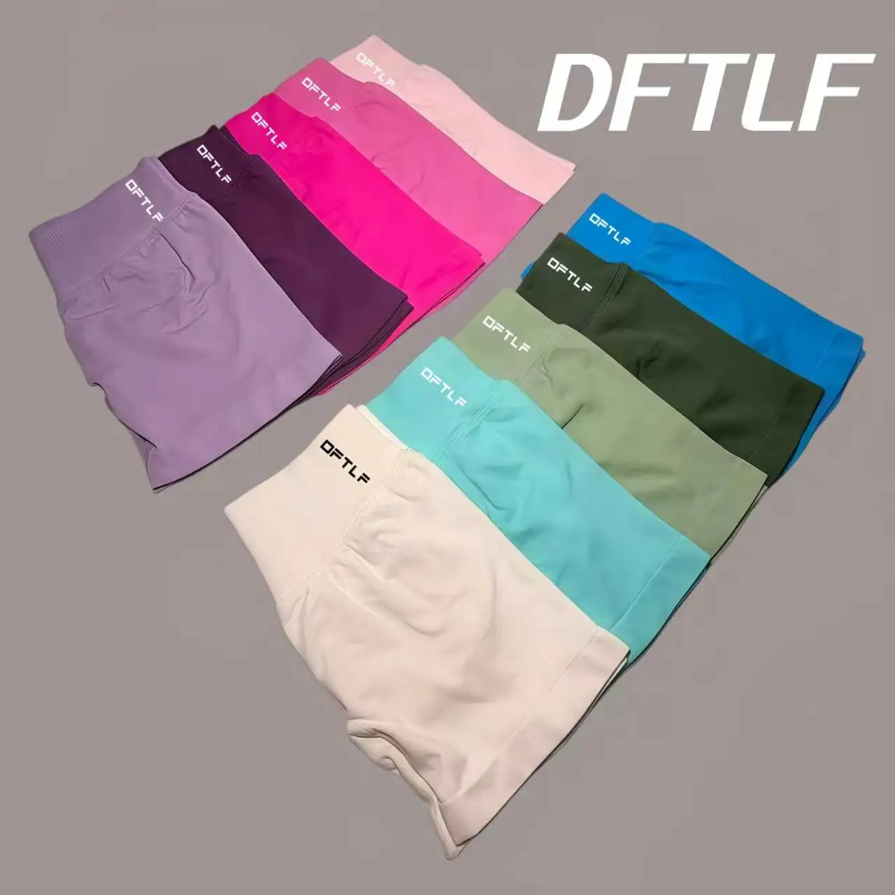 DFTLF Women Gym Shorts Workout Scrunch Butt Seamless Leggings Seamless Yoga Leggings Bicycle Running Sportswear Fitness Shorts
