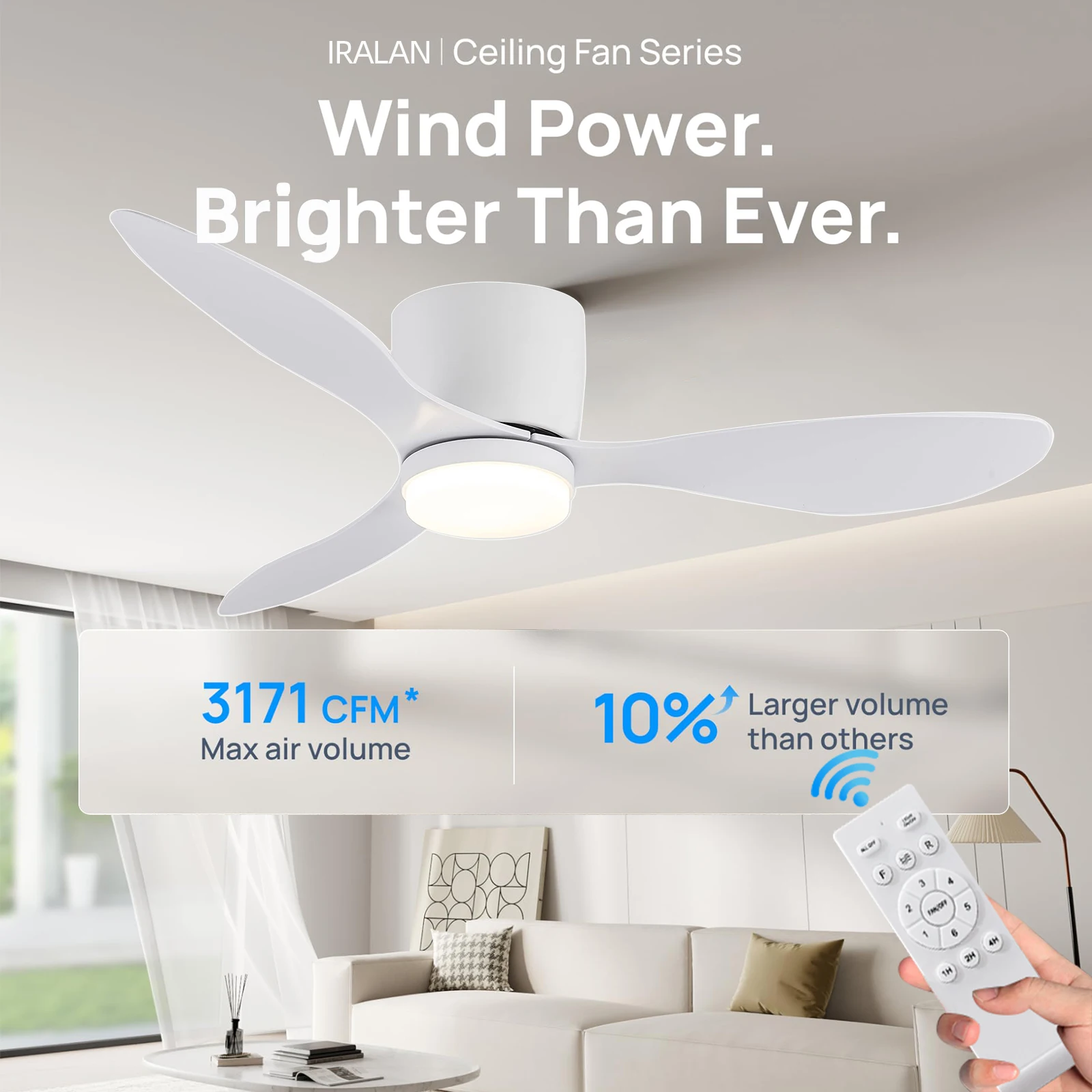 Modern LED Ceiling Fan With Light Remote Control Low Floor Decorative Light Energy-saving Light With Fans In Bedroom And Home