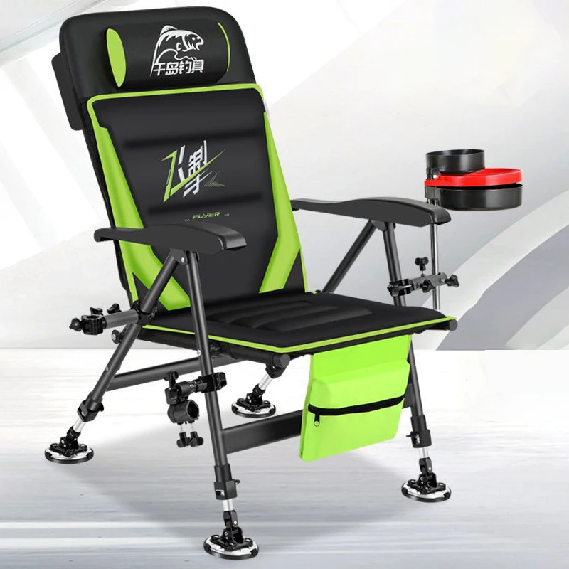 Nueva silla de pesca de estilo europeo, silla de pesca salvaje reclinable silla plegable , asiento de pesca multifuncional portátil para todo terreno