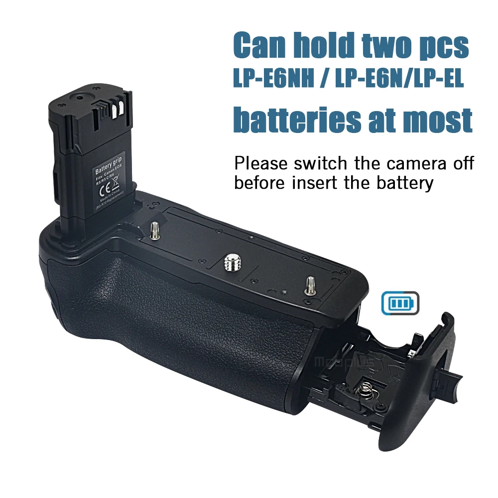 Mcoplus BG-EOS R5/R6 Vertical Battery Grip for Canon EOS R5 EOS R6 R5C R6 Mark II SLR camera Replacement as BG-R10