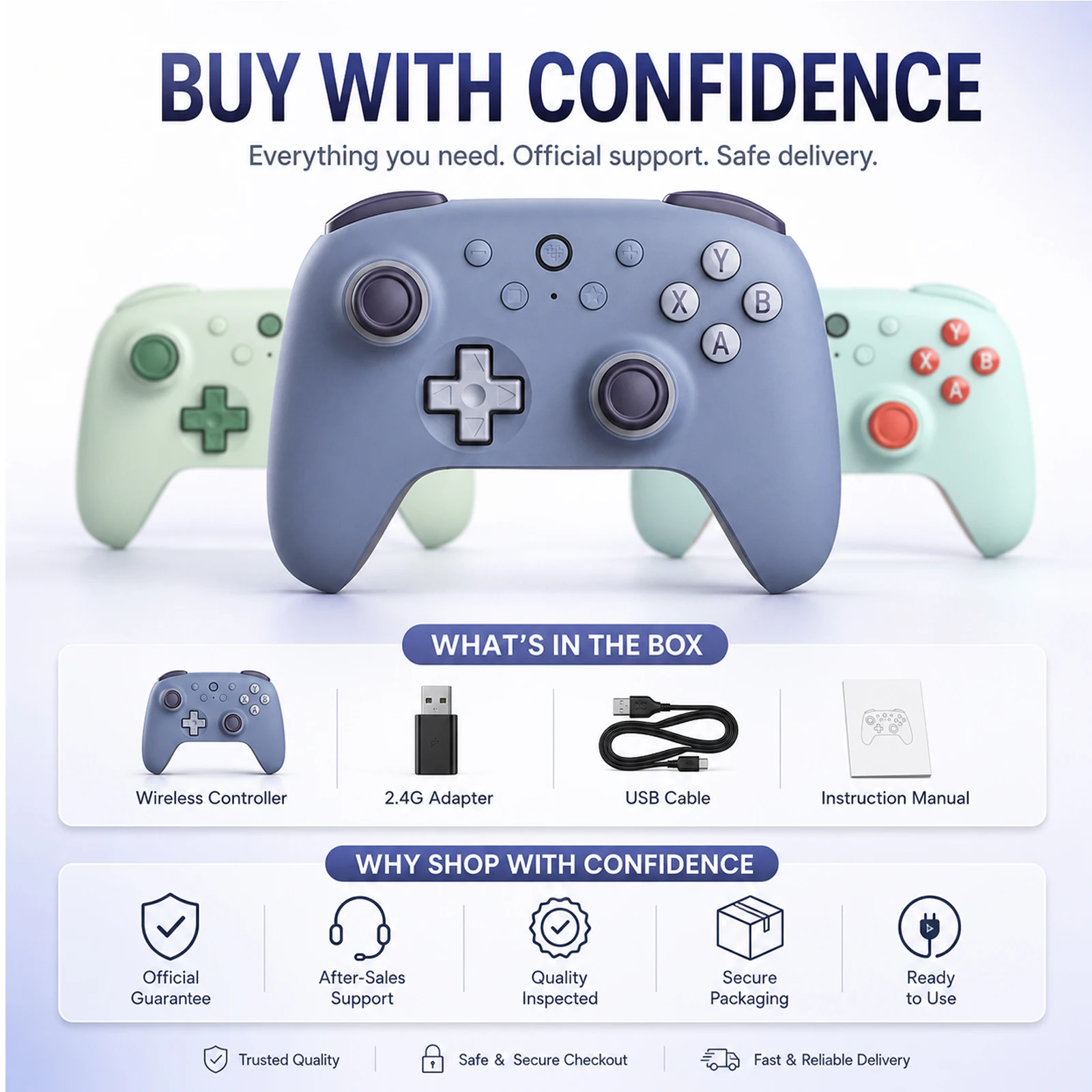 8BitDo New Ultimate 2C Wireless Gaming Controller for PC, Windows 10, 11, Steam Deck, Raspberry Pi, Android Gamepad Accessories