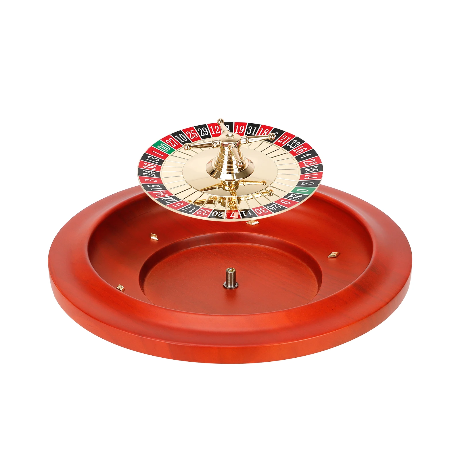 Solid Wood Roulette Wheel, 28cm Small Size Roulette Wheels Spinning for Home Game Night Party